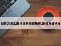 剔骨刀怎么磨才锋利视频教程,剔骨刀长啥样