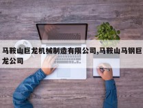 马鞍山巨龙机械制造有限公司,马鞍山马钢巨龙公司